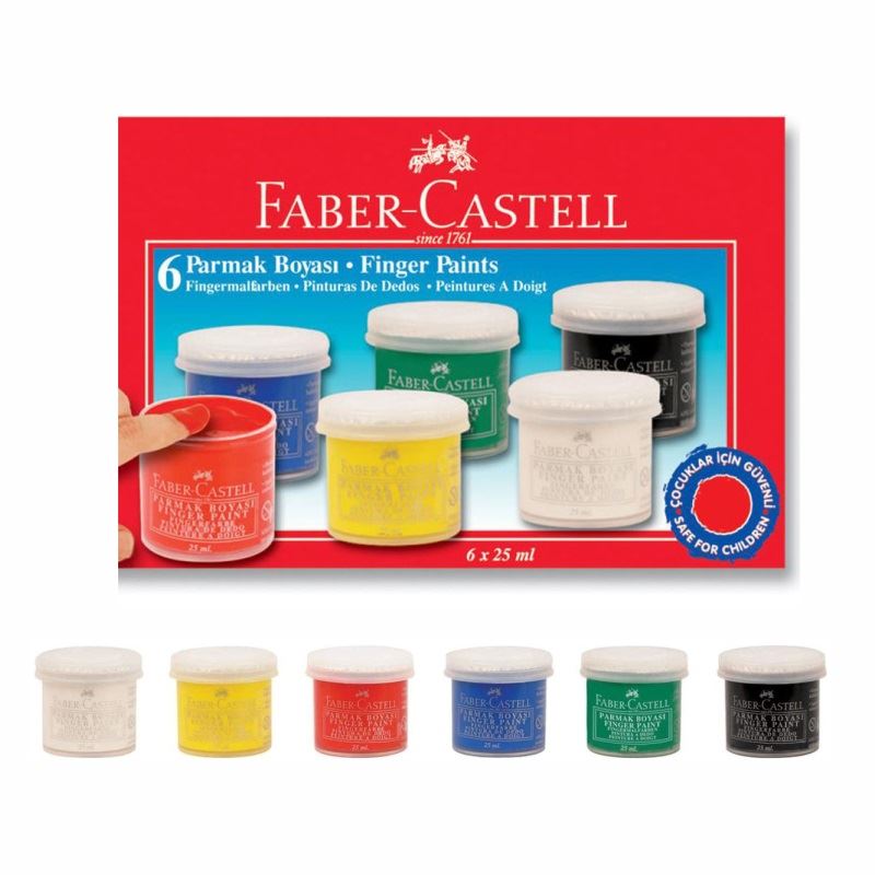 Faber 6 Renk Parmak Boyası Şişe 160402