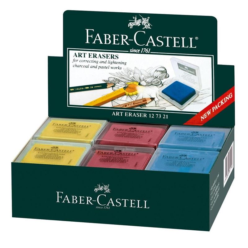 Faber Castell Hamur Silgi Renkli Plastik Tekli Kutulu (18 Adet) 127321