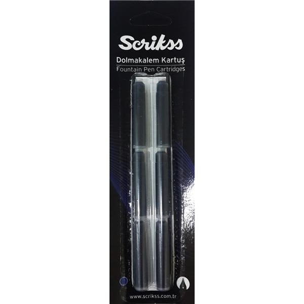 Scrikss Dolma Kalem Kartuş  Mavi 6 Lı Blister