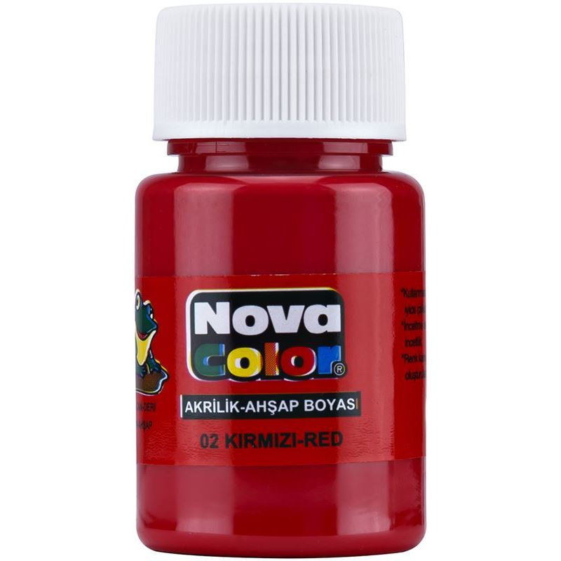 Nova Color Akrilik Boya Kırmızı Şişe Nc-170