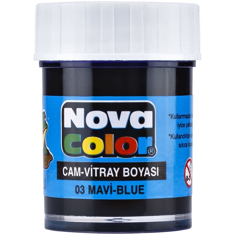Nova Color Cam Boyası Mavi Su Bazlı Nc-151