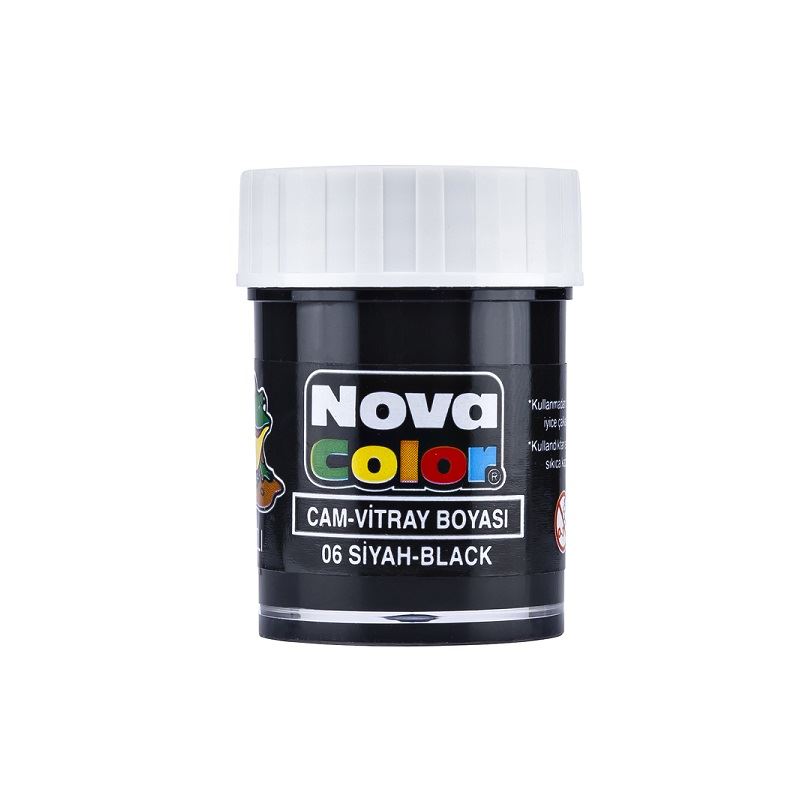 Nova Color Cam Boyası Siyah Su Bazlı Nc-154