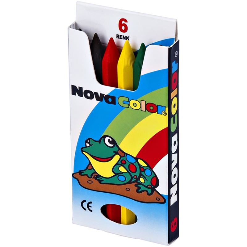 Nova Color 6 Renk Kısa Boya Kalemi Nc-1106