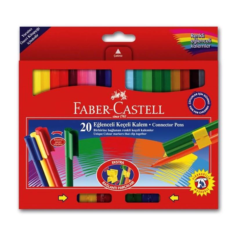 Faber 20 Renk Eğlenceli Keçeli Kalem 68112000