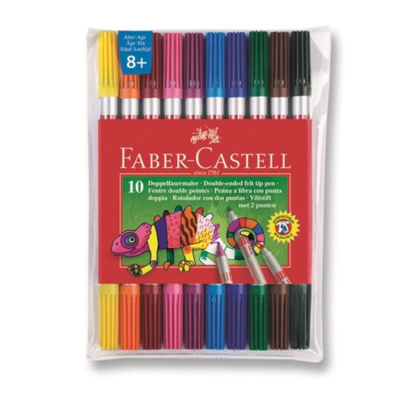 Faber 10 Renk Çift Taraflı Neon Keçeli Kal.1511090