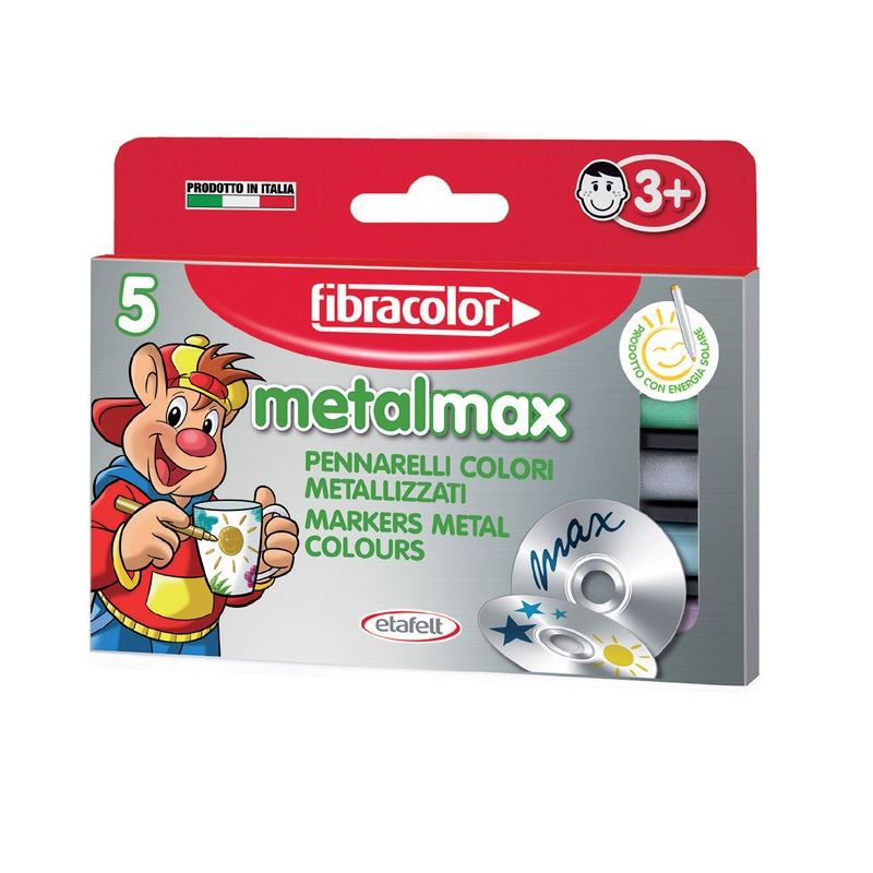 Fibracolor Metal Max Metalik 5 Renk Keçeli Kalem