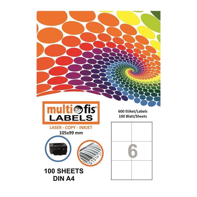 Multiofis 105X99 Mm Laser Etiket 5303