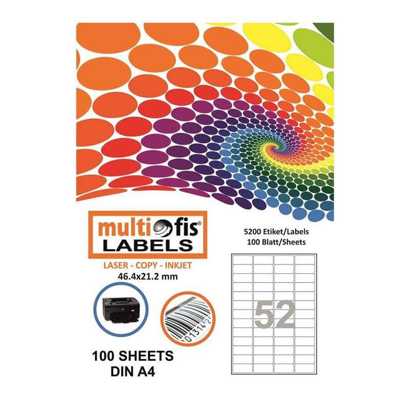 Multiofis 46,4X21,2 Mm Laser Etiket 5052