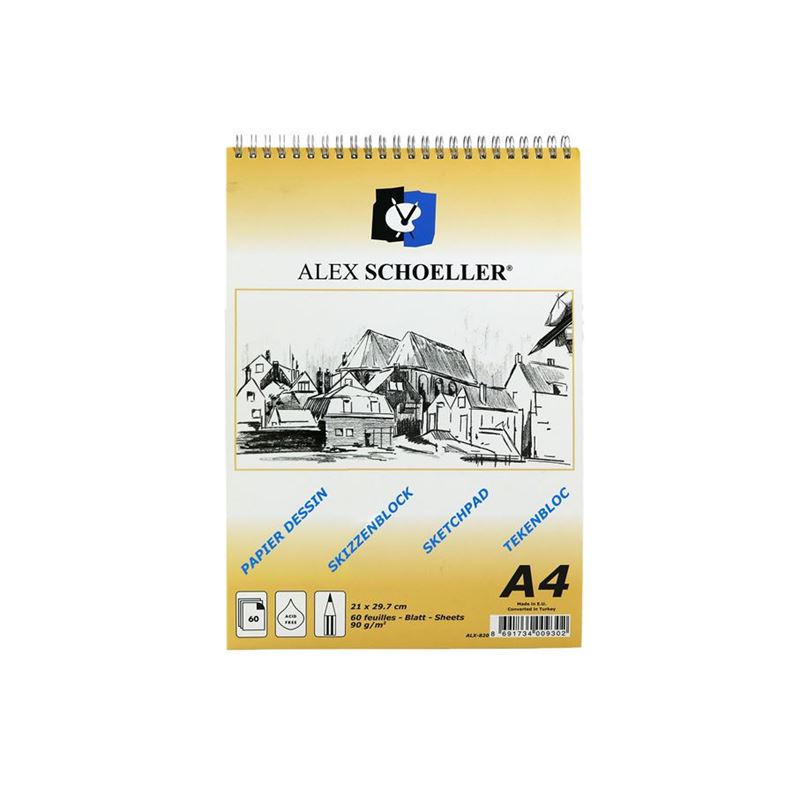 Alex Eskiz Blok A4 60 Yp Spiralli Alx-820