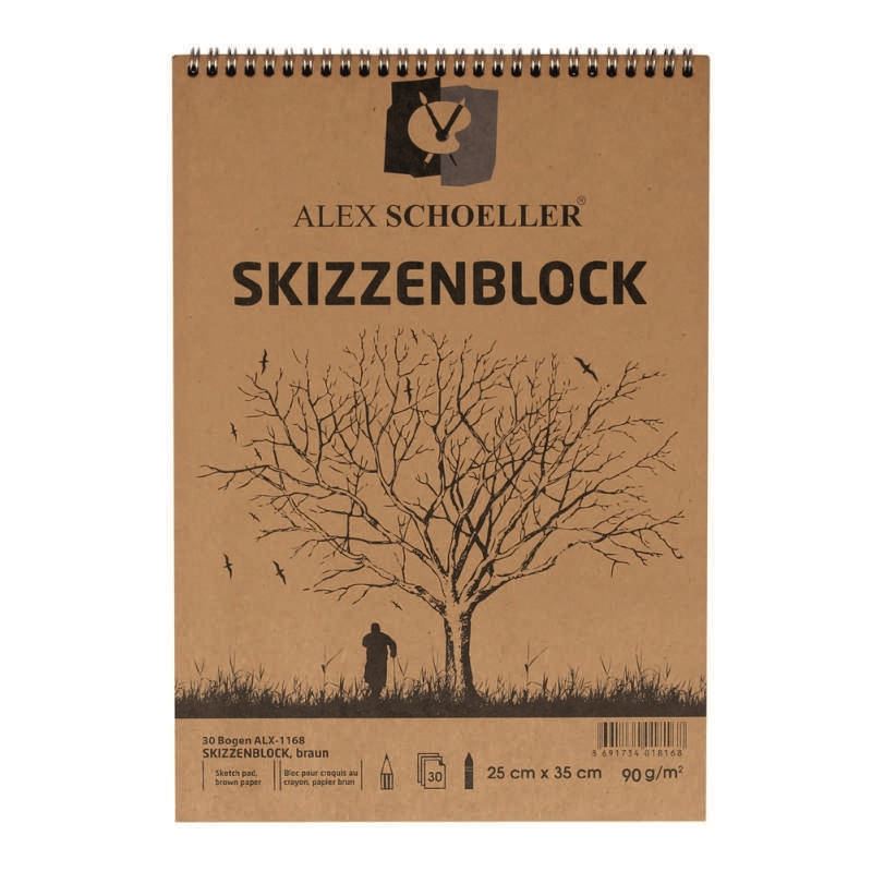 Alex Schoeller 25X35 Kraft Eskiz Blok Defter Kraft 15 Yp Spiralli Alx-1168