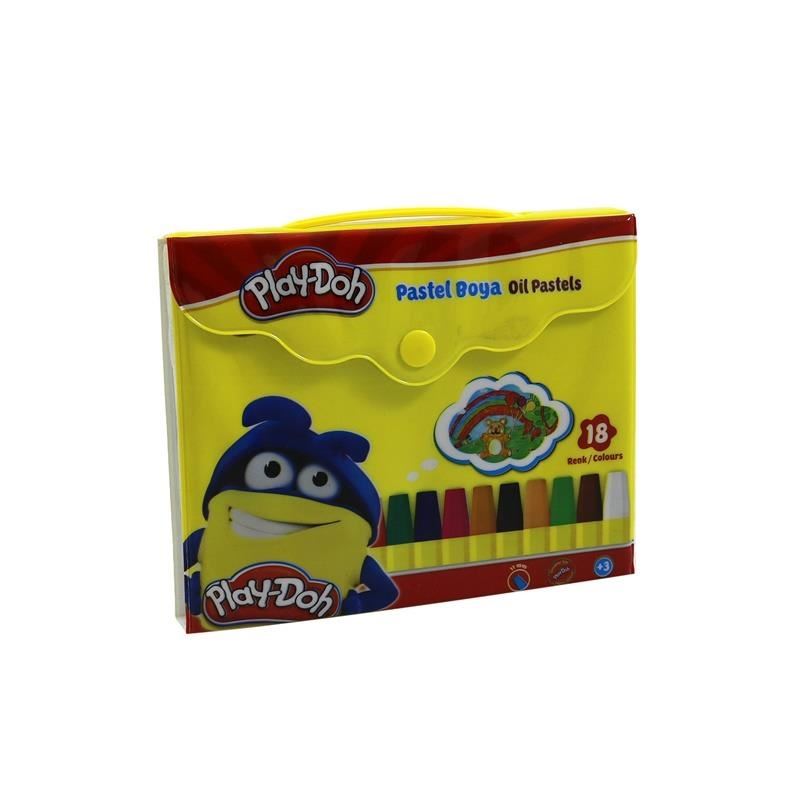 Play-Doh 18 Renk Pastel Boya Çantalı Pa006
