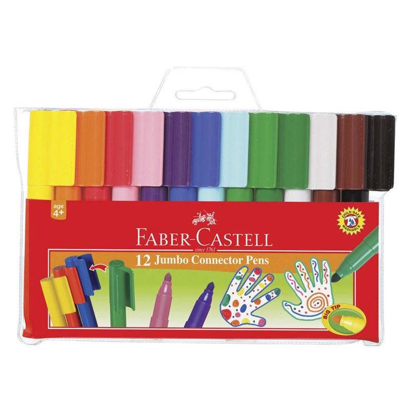 Faber 12 Renk  Eğlenceli Jumbo Keçeli Kalem 662120