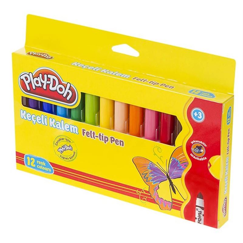 Play-Doh 12 Renk Keçeli Kalem 8 Mm Ke008