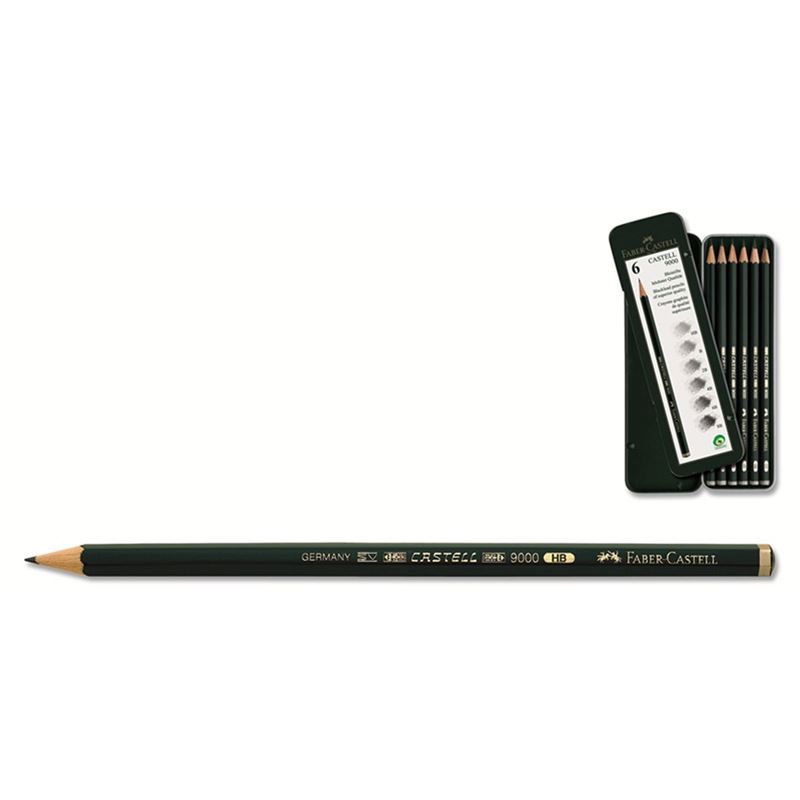 Faber 9000 Grafit Kalem 6 Lı Teneke Kutu 119063