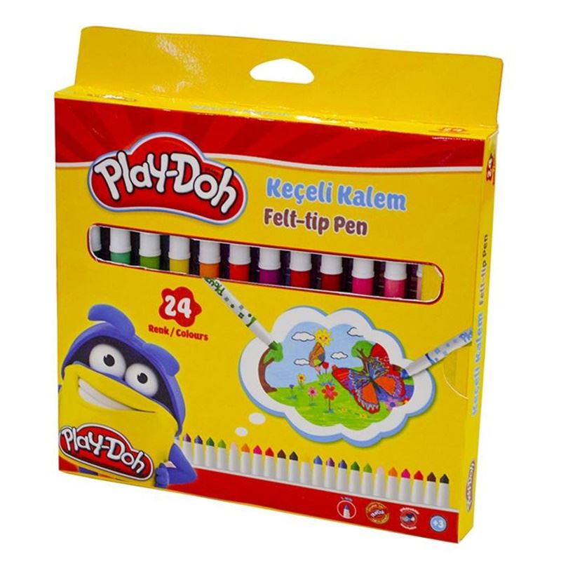 Play-Doh 24 Renk Keçeli Kalem 5 Mm Ke011