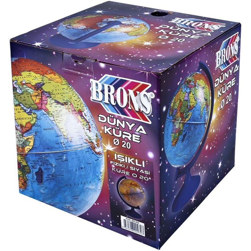 Brons Işıklı Küre 20 Cm Br-802
