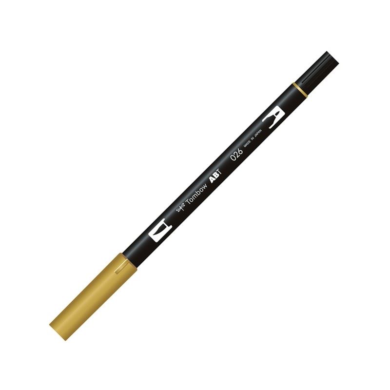 Tombow Dual Brush Pen Yellow Gold T-026