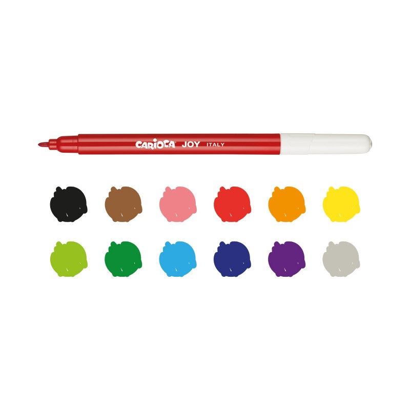Carıoca Joy 12 Renk Yıkanabilir Keçeli Kalem 40614