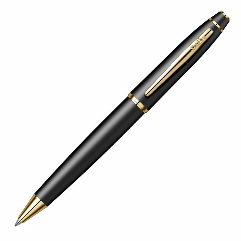 Scrikss İsminize Özel 35 Mat Siyah Altın Tükenmez Kalem