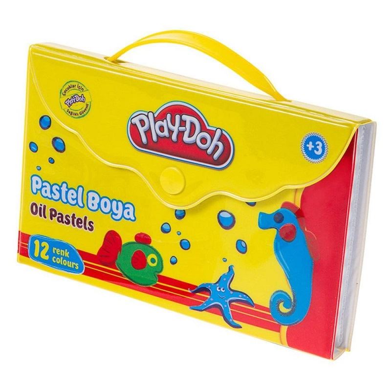 Play-Doh 12 Renk Pastel Boya Çantalı Pvc Pa009