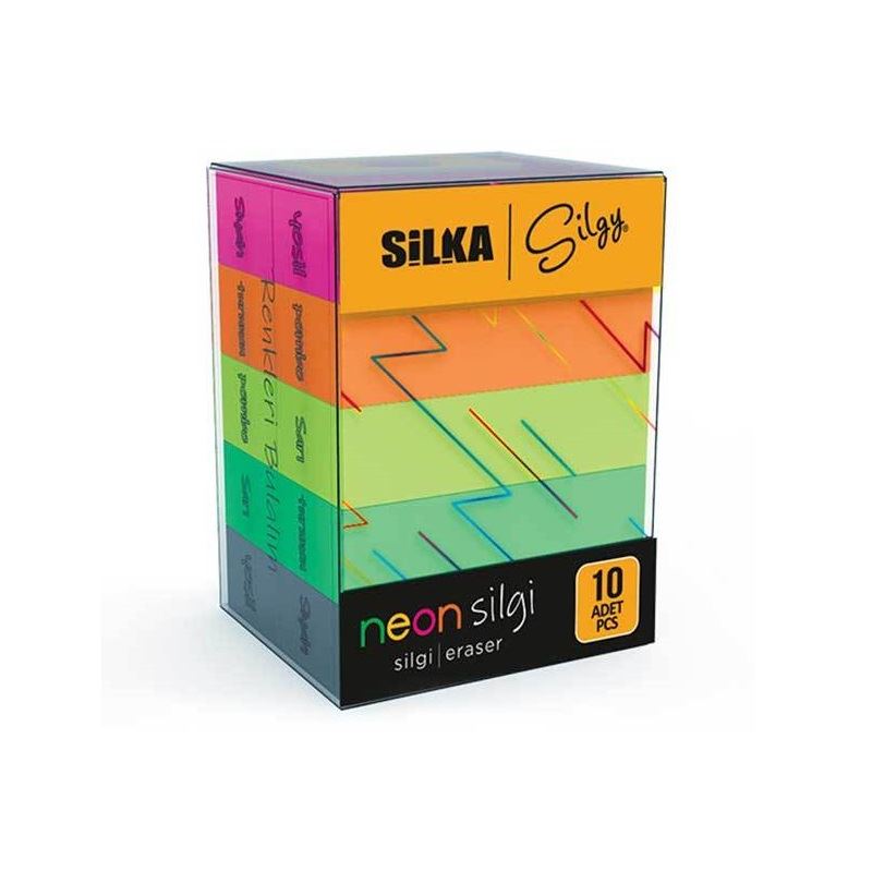 Silka Neon 5 Renk Silgi 10 Lu Kt Art14