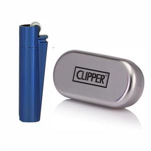 Clipper İsminize Özel Deep Blue Metal Kutulu Çakmak Cm102Tk