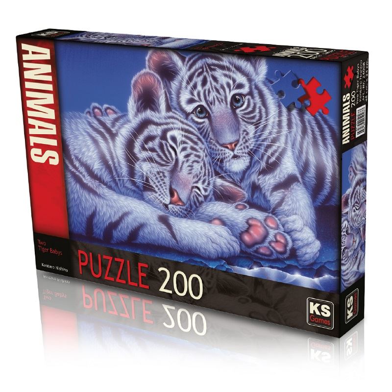 Ks Puzzle 24008 Two Tiger Babys 200 Parça