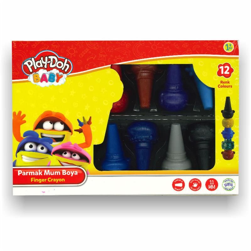 Play-Doh Baby 12 Renk Parmak Mum Boya Cr-017