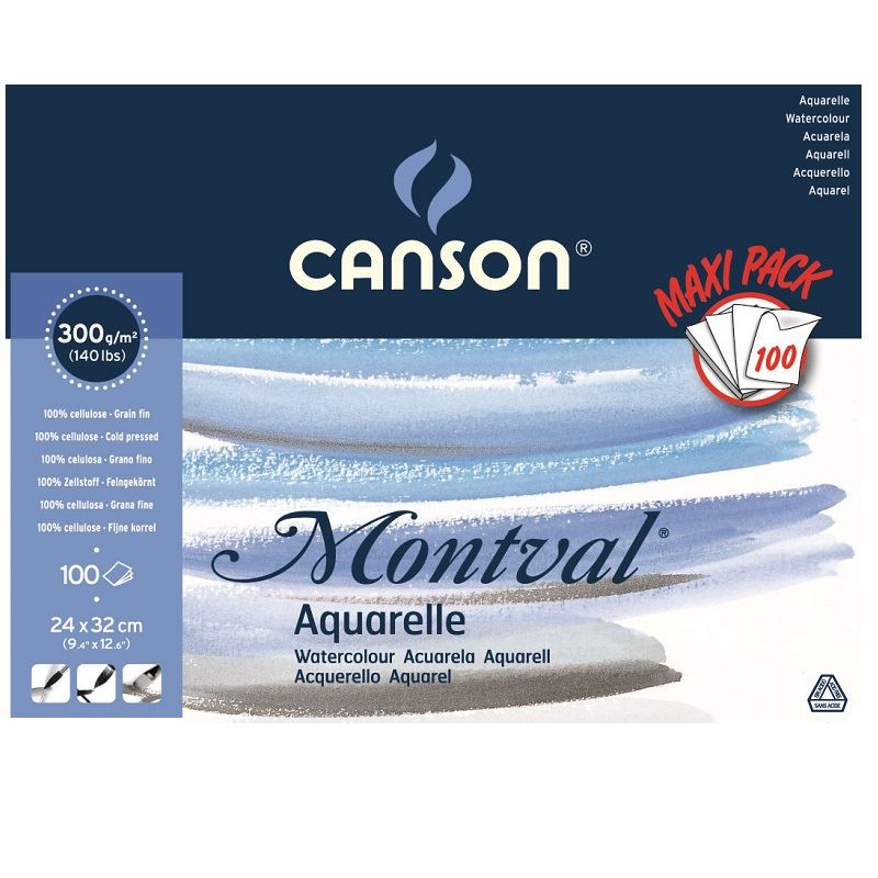 Canson Montval A4 300 Gr 24X32 Sulu Boya Kağıdı Bl