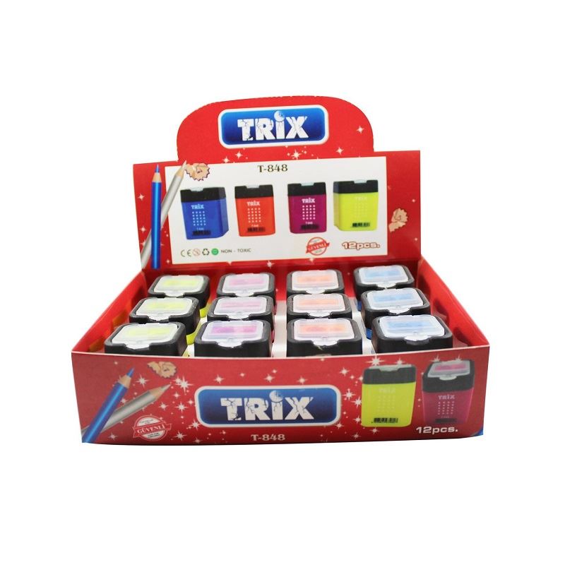 Trix Çift Hazneli Kalemtraş T-848(Adet)