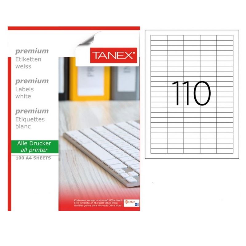 Tanex 40X12 Laser Etiket Tw-4110