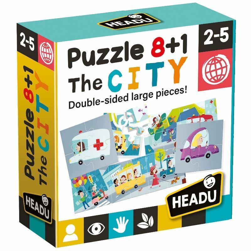 Headu Puzzle 8+1 Cıty (2-5 Yaş) It20508
