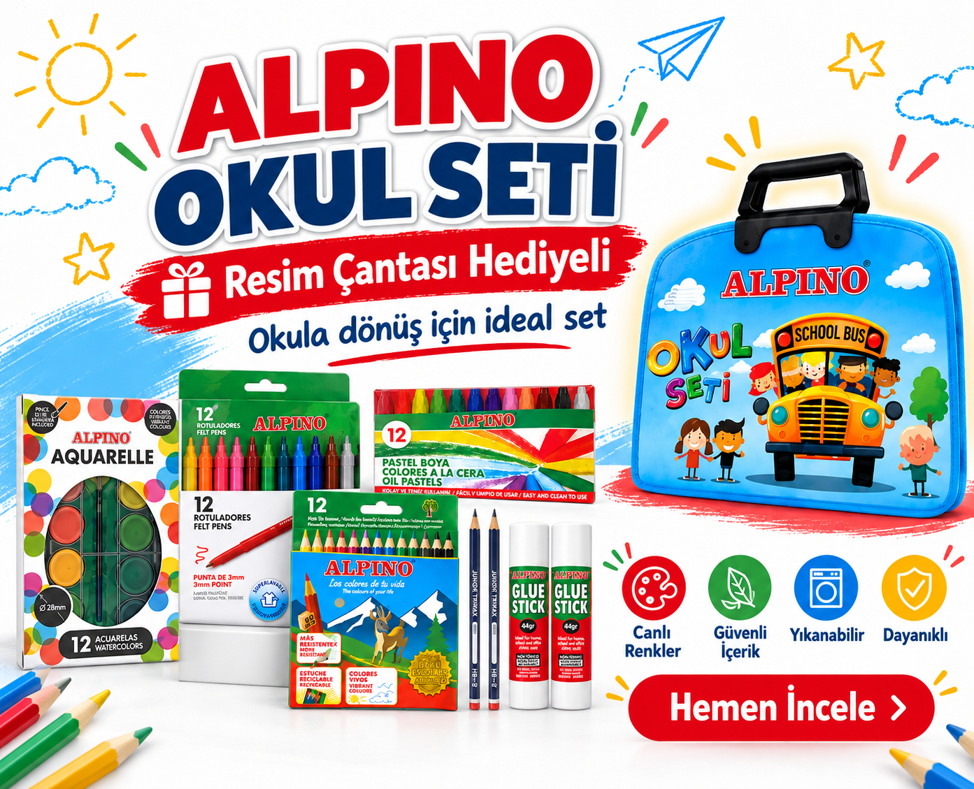 alpino okul seti