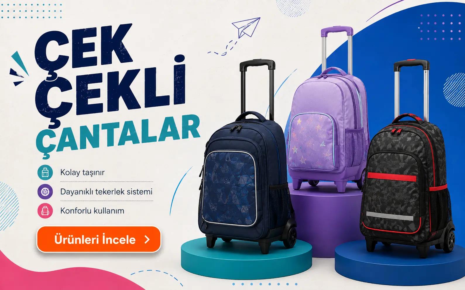 Çek Çekli Çantalar